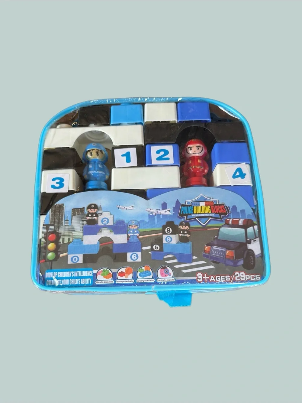 Toddler Building Block Backpack Sets Police & Firefighter– Brand New!